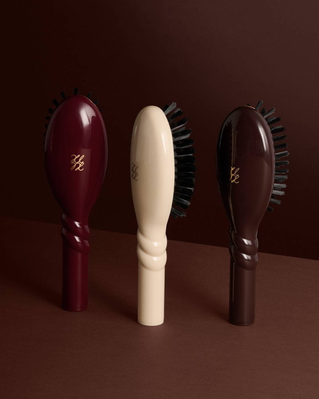Boxed Hairbrush and Case Set in Off White and Light Taupe | Katie Loxton Ltd. (UK)