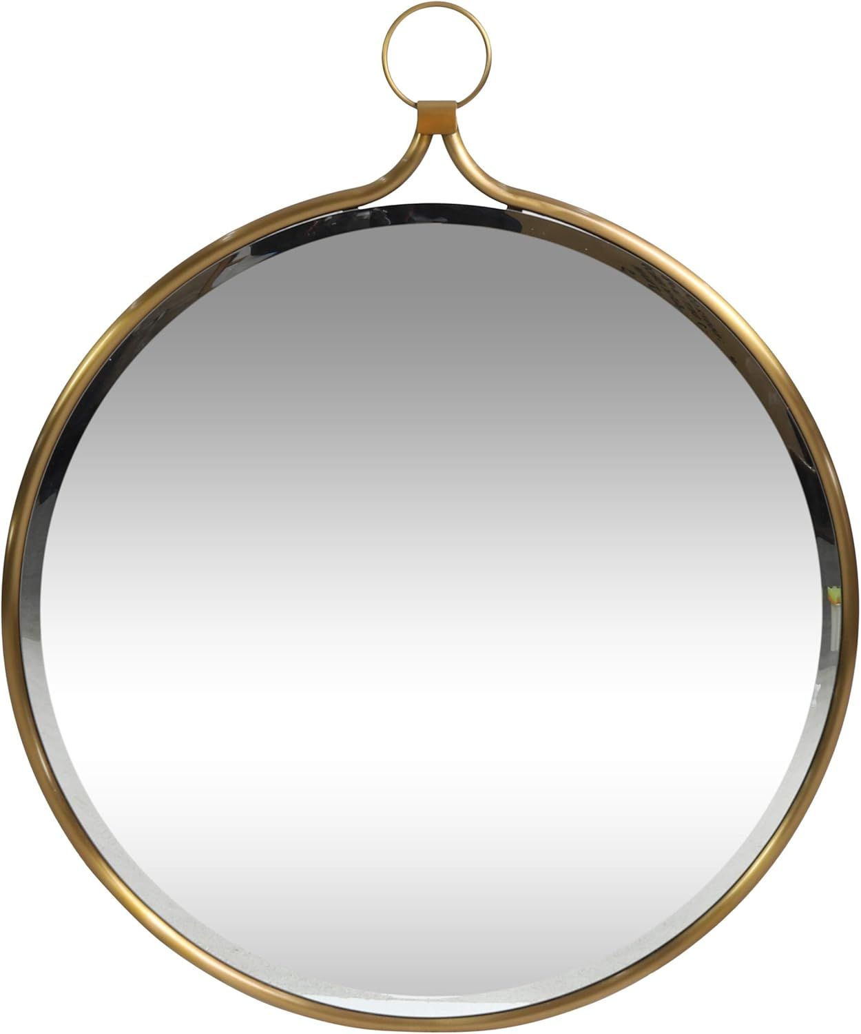 Melody Contemporary Round Wall Mirror, Brushed Brass | Amazon (US)