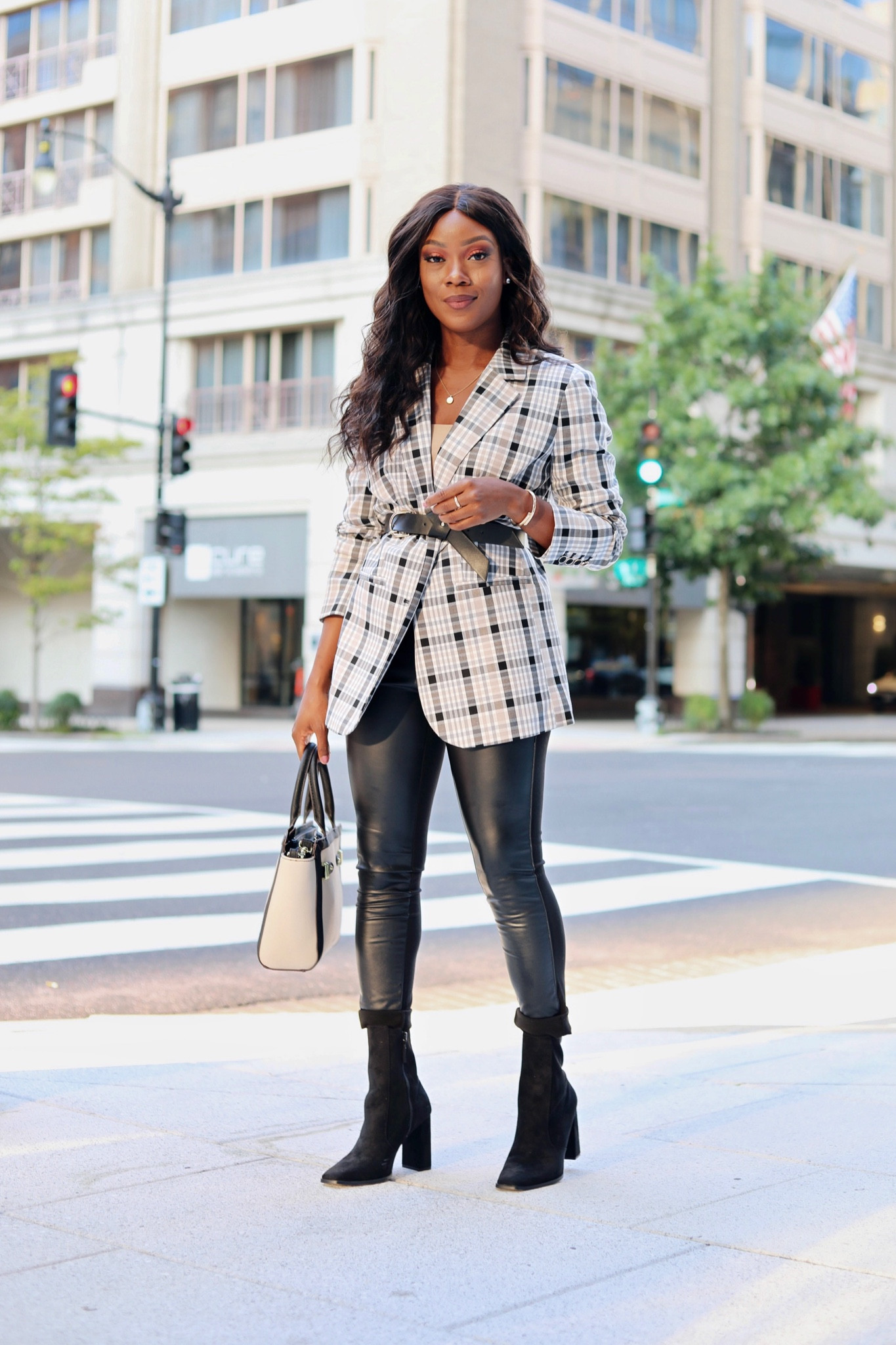 Faux leather leggings and black outfit from JCPenney. 

#LTKworkwear #LTKstyletip #LTKunder100