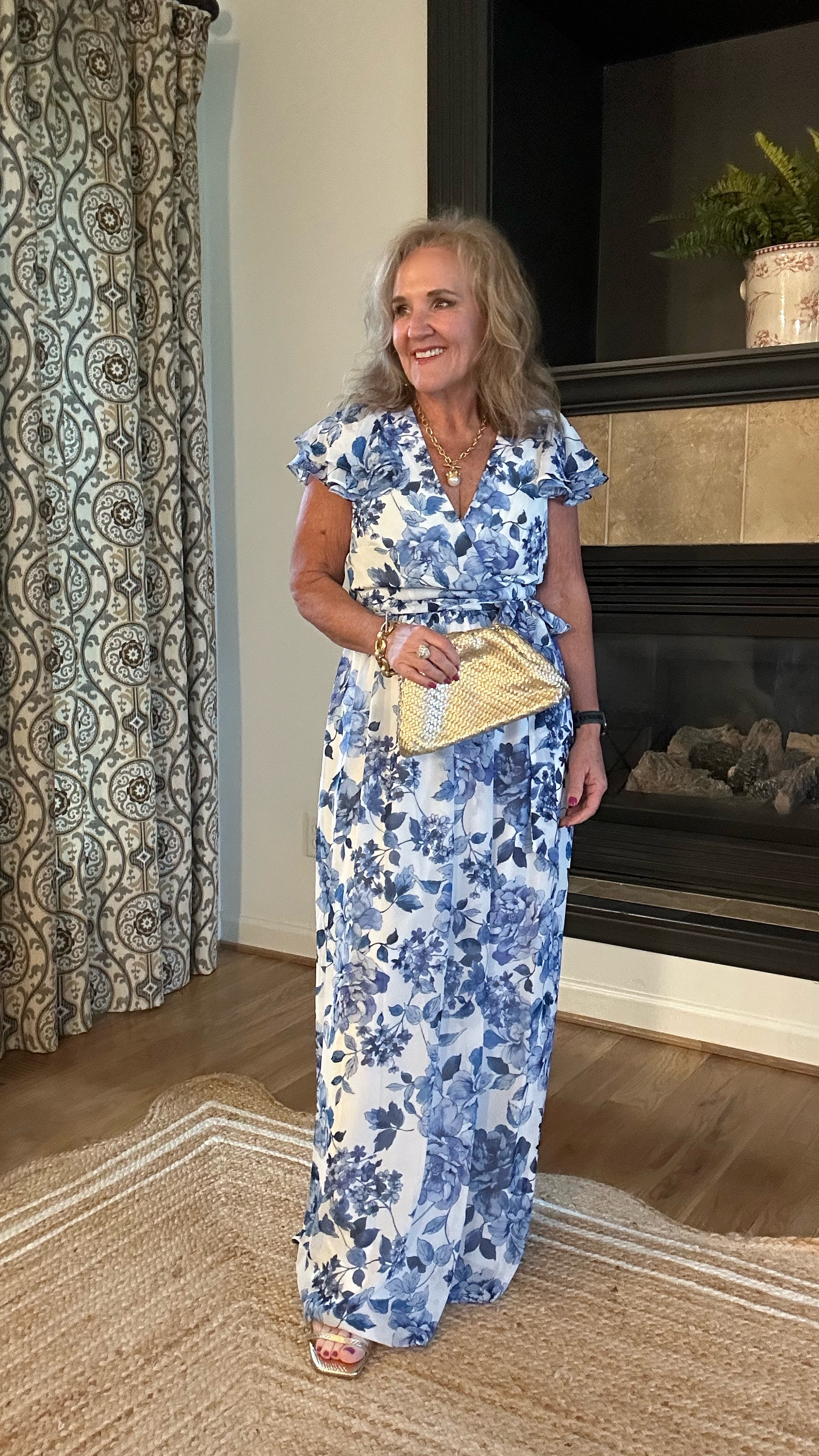 It’s a wow. Wearing size medium / 8 
Gold sandals also available at the rack! 
Don’t miss order. Order and check out today! 
Wedding guest dress asymmetrical blue floral MOG MOB dress mother of the bride dress bridesmaids dress 

@nordstromrack #nordstromrackpartner #rackscore 

#LTKWatchNow #LTKWedding #LTKFindsUnder100