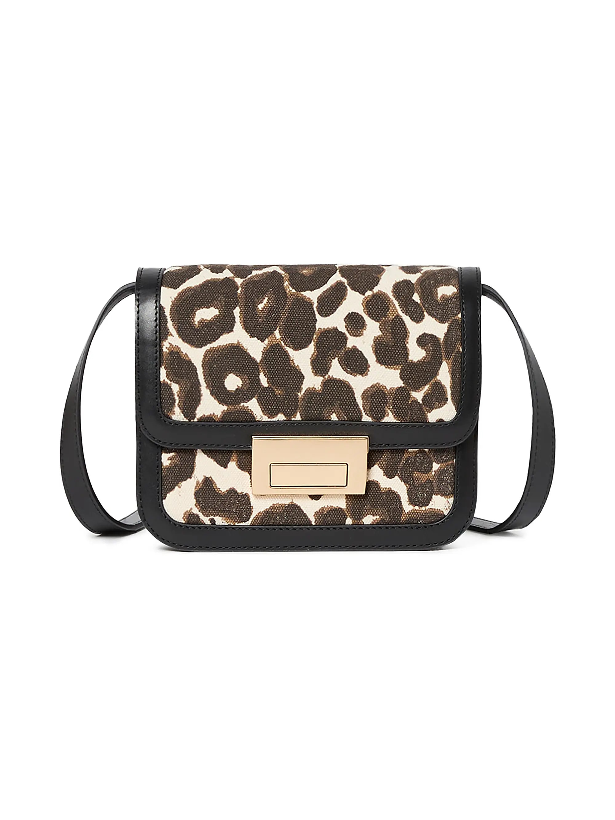 Desi Leopard Cotton Twill Crossbody Bag | Saks Fifth Avenue
