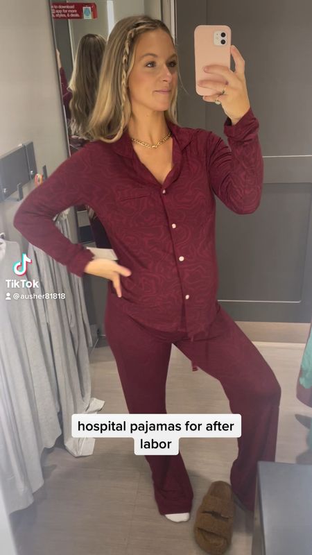 Target apparel is 30% off right now so RUN to grab your postpartum clothes and post labor pajamas! Wearing a XS in the red pajama set, would have loved a small instead. In the tan sweater set I am wearing a medium top and small bottoms. And the fluffy comfy brown set I am wearing a M/L in cardigan and Medium in pants! All of these are great for pregnancy, bringing to the hospital for post labor, coming home outfit, and postpartum loungewear! 

#LTKunder50 #LTKsalealert #LTKbump