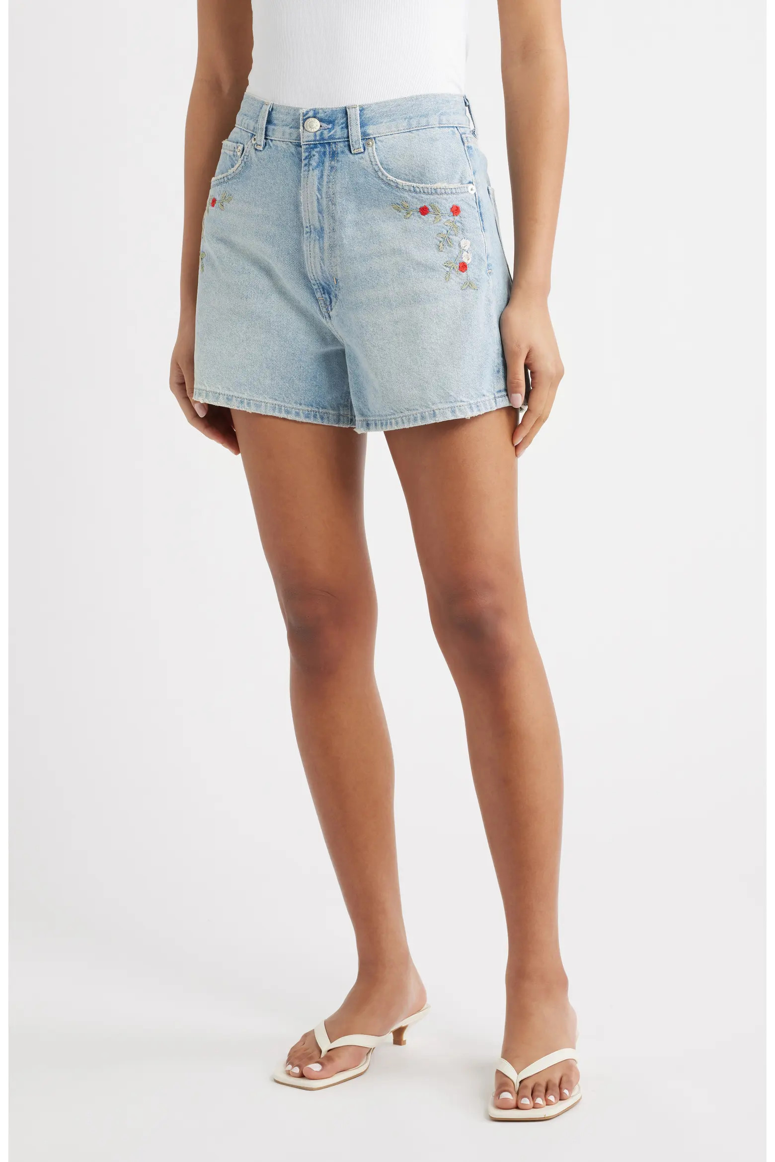 Rancho Floral Embroidered Denim Shorts (Women) | Nordstrom | Nordstrom