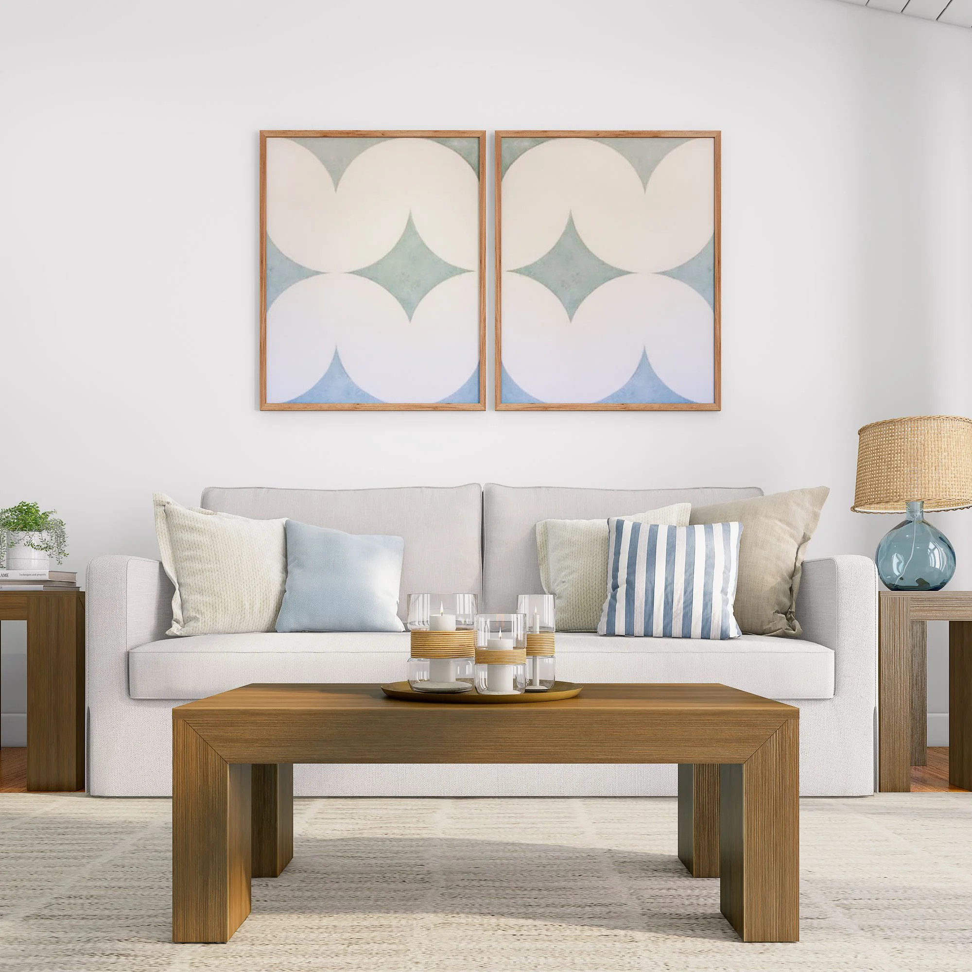 Plank+Beam Modern Rectangular Coffee Table, 40", Rectangle Coffee Table for Living Room | Walmart (US)