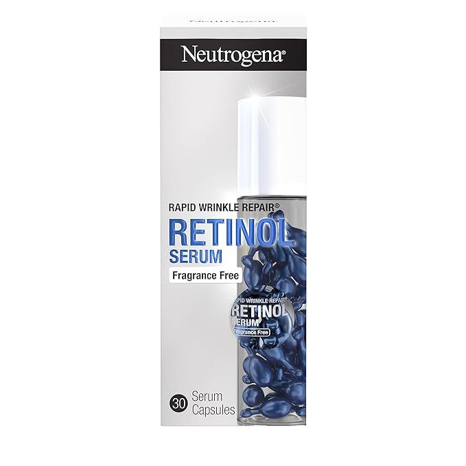 Neutrogena Rapid Wrinkle Repair Retinol Face Serum Capsules, Fragrance-Free Daily Facial Serum wi... | Amazon (US)