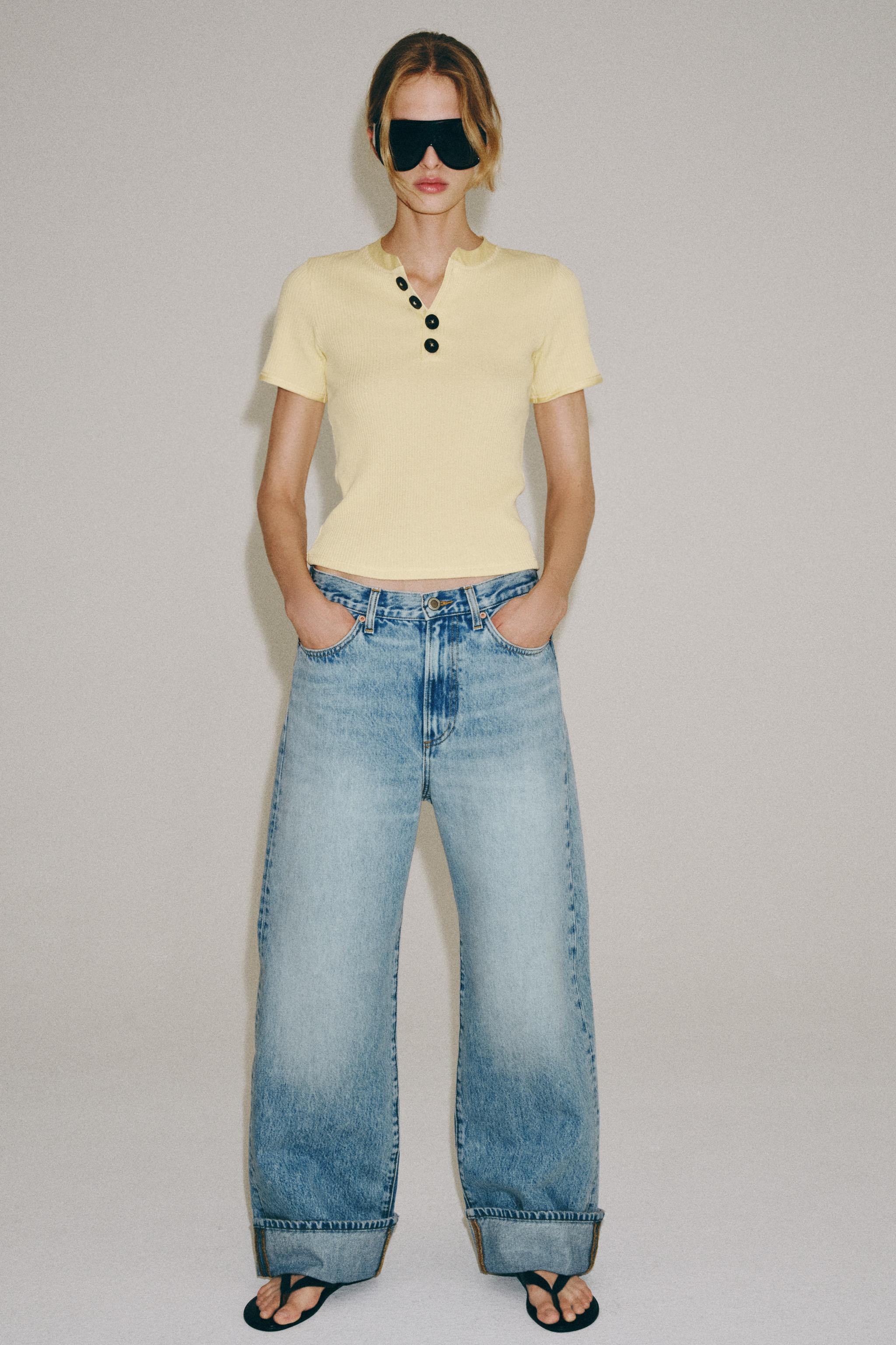 COTTON BUTTON T-SHIRT | Zara US