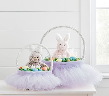 Lavender Tulle Tutu Easter Basket Liner | Pottery Barn Kids