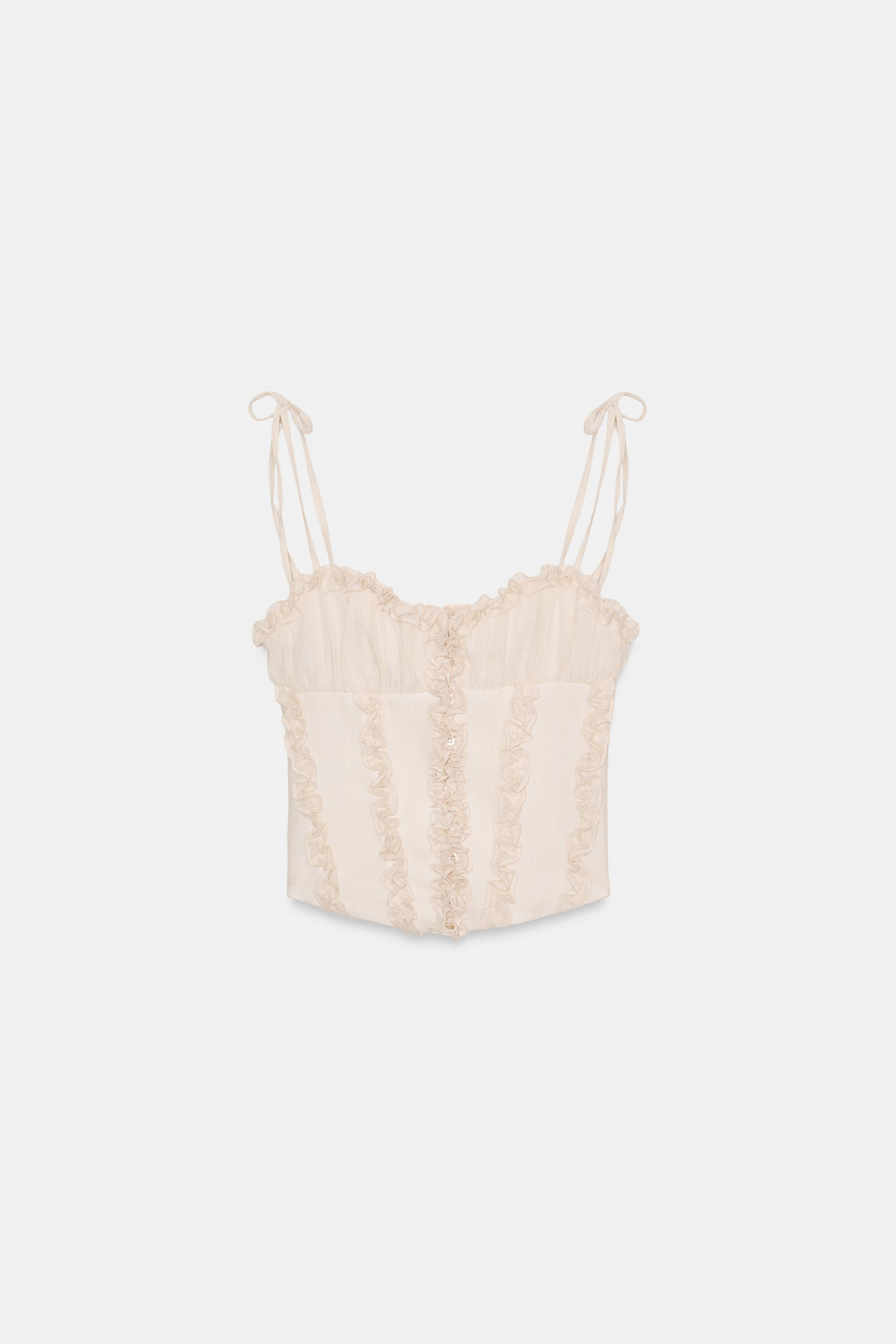 RUFFLED CORSET TOP | Zara US