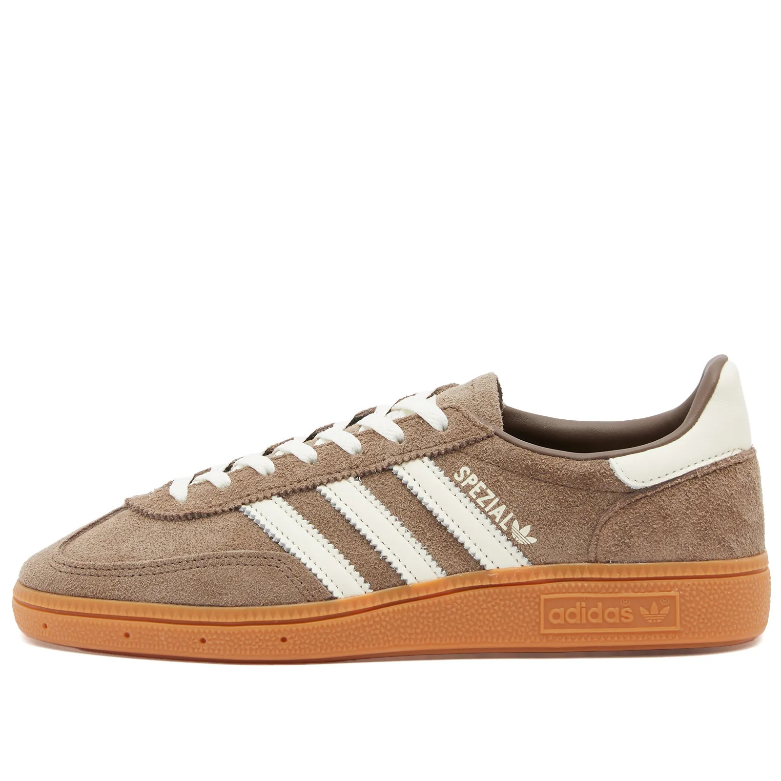 Adidas Handball Spezial Sneakers in Earth Strata/Off White/Gum, Size UK 5 | END. Clothing | END. Clothing