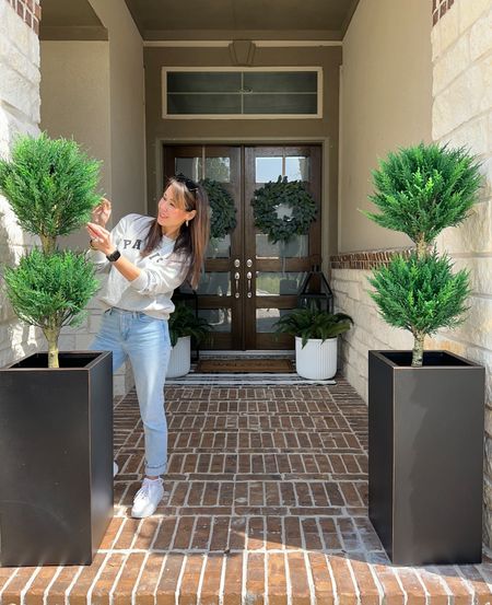 My set of 2 planters are on sale
For a limited time!! They are seriously the best quality. They get hit my the Texas sun for most of the day and they look
Like new!! I linked everything seen here. 

#LTKSeasonal #LTKStyleTip #LTKHome