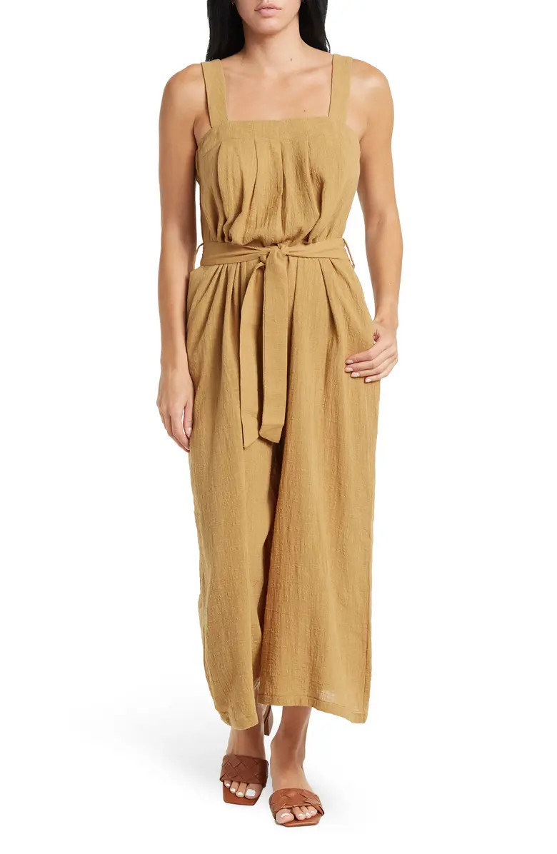 FRNCH Madlie Tie Waist Wide Leg Jumpsuit | Nordstromrack | Nordstrom Rack