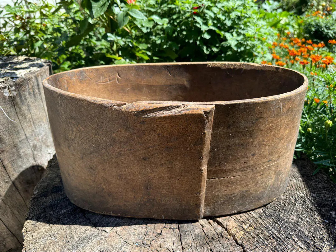 Antique Wooden Bowl - Old Bucket - Farmhouse - Home Decor - Rustic Decor #8 - Etsy | Etsy (Global)