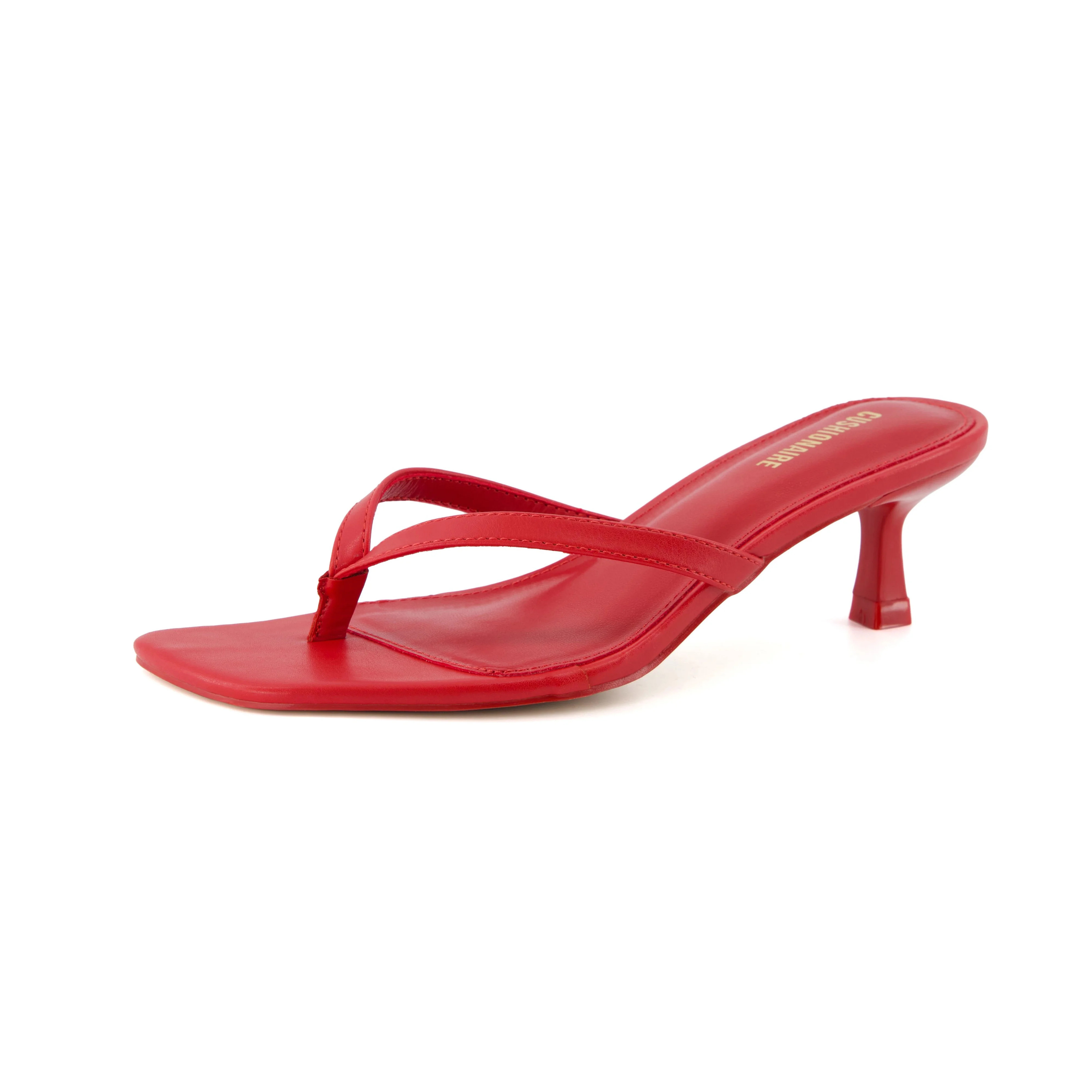 Cushionaire Women's Miami Kitten Heel Thong Sandals +Memory Foam | Walmart (US)