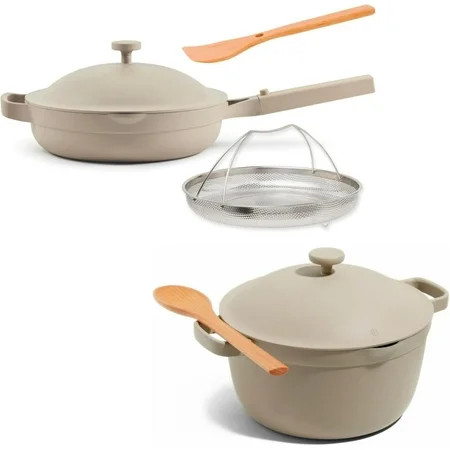 Cookware Duo - 7-Piece Set Including the Always Pan, Perfect Pot and Spatulas | Multifunctional, Toxin-Free Nonstick | Heat Safe up to 450°F | Oven, Stove, Induction Compatible | Steam | Walmart (US)