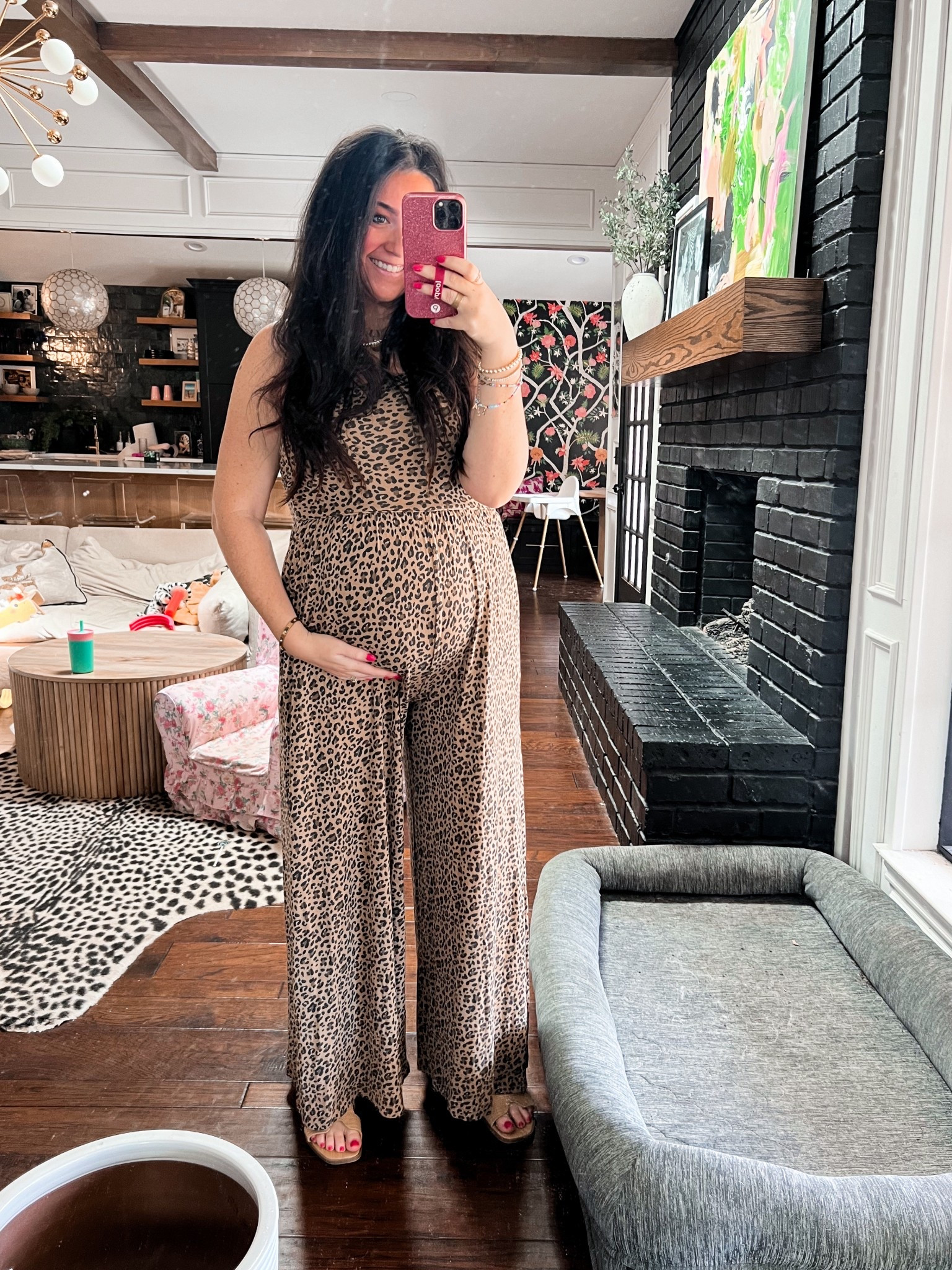 Pregnant bump style spring summer jumpsuit wide leg leopard teacher mom 

#LTKBump #LTKTravel #LTKStyleTip