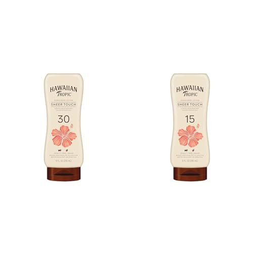 Hawaiian Tropic Sheer Touch Ultra Radiance Lotion Sunscreen SPF 30, 8oz & Sheer Touch Ultra Radiance Lotion Sunscreen SPF 15, 8oz | Amazon (US)