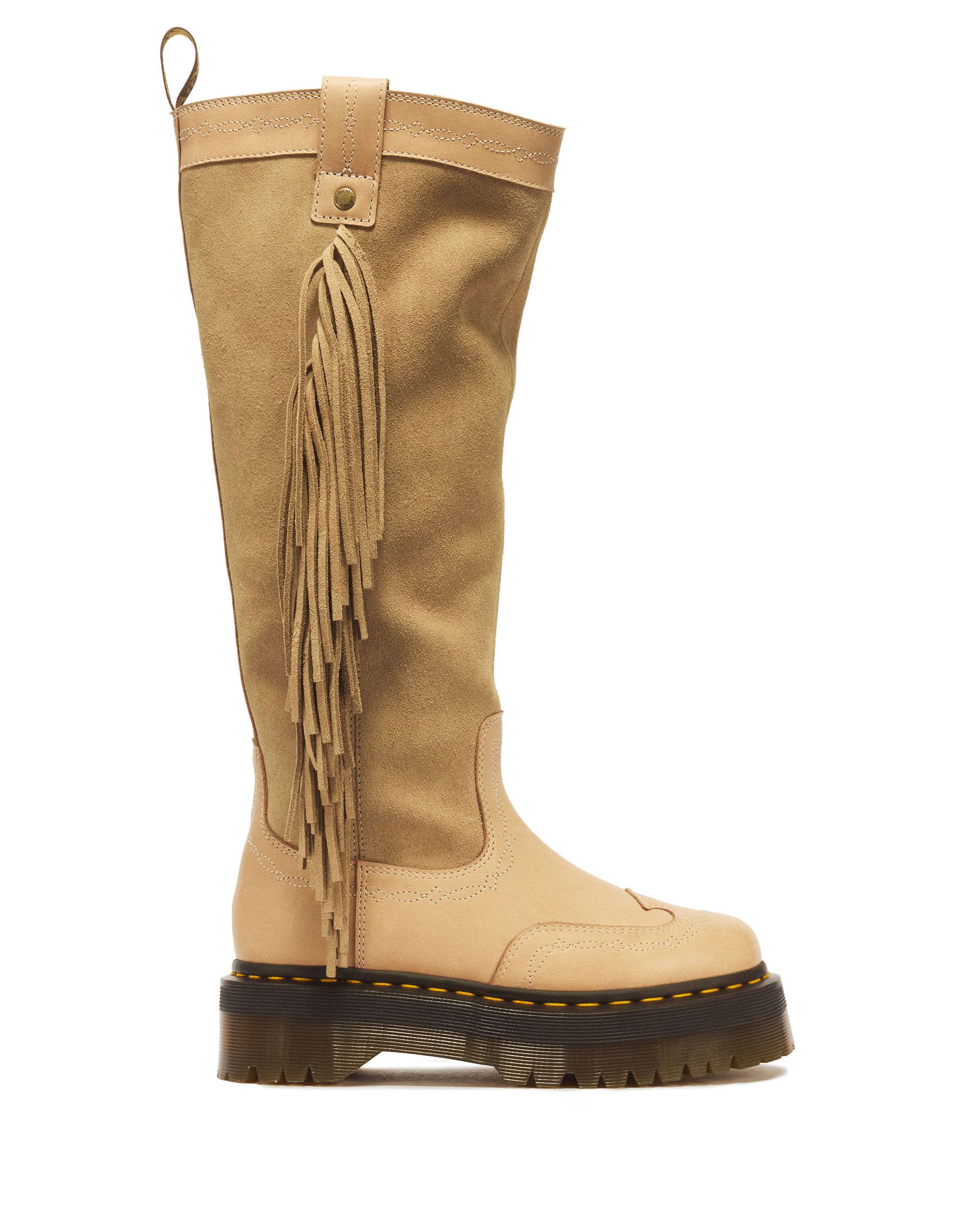 Desert Rodeo Quad Hi Leather & Suede Boots | Dr. Martens