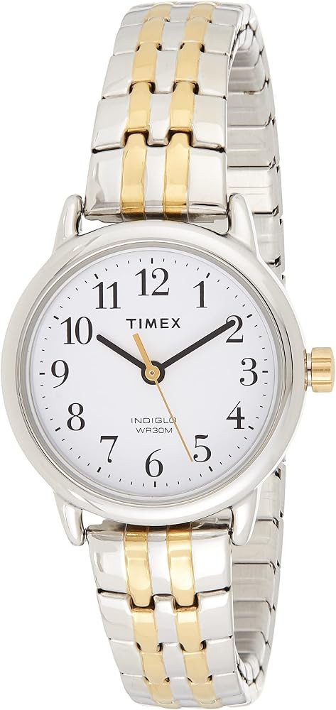 Timex Women's T2P298 Easy Reader 25mm Dress Two-Tone Stainless Steel Expansion Band Watch | Amazon (US)