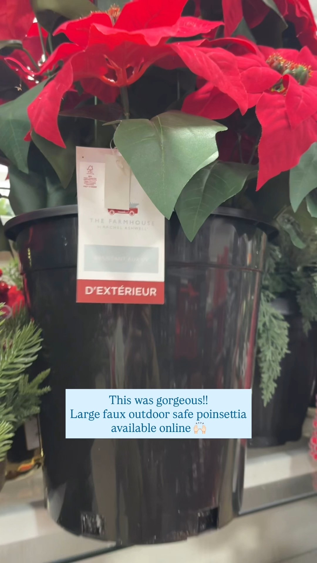 This drop in faux poinsettia is so big 🙌🏻 and outdoor safe!!  Perfect to drop in your fav blue & white large planter either indoors or out!!

#LTKSaleAlert #LTKHome #LTKHoliday
