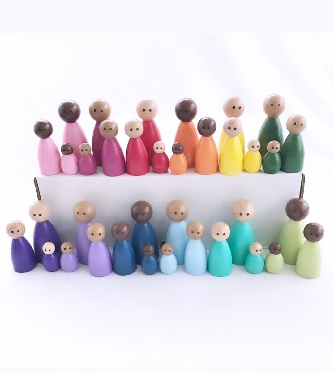 Set of 36 Mamas & Babies and Children Rainbow Tonepretend Play - Etsy | Etsy (US)
