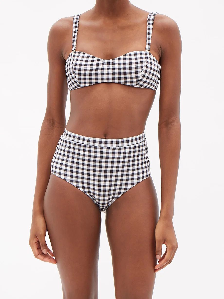 The Isla gingham bandeau bikini top | Cossie + Co | Matches (US)