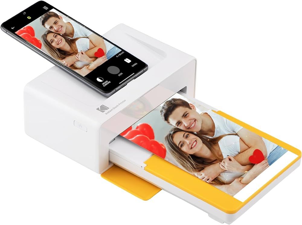 KODAK Dock Plus 4PASS Instant Photo Printer (4x6 inches) + 10 Sheets | Amazon (US)