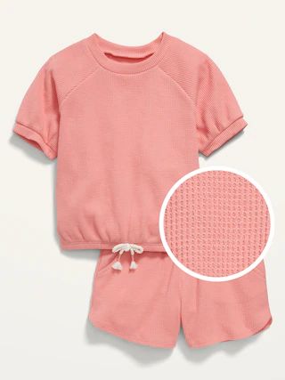 Thermal Cinched-Hem Top and Shorts Set for Toddler Girls | Old Navy (US)
