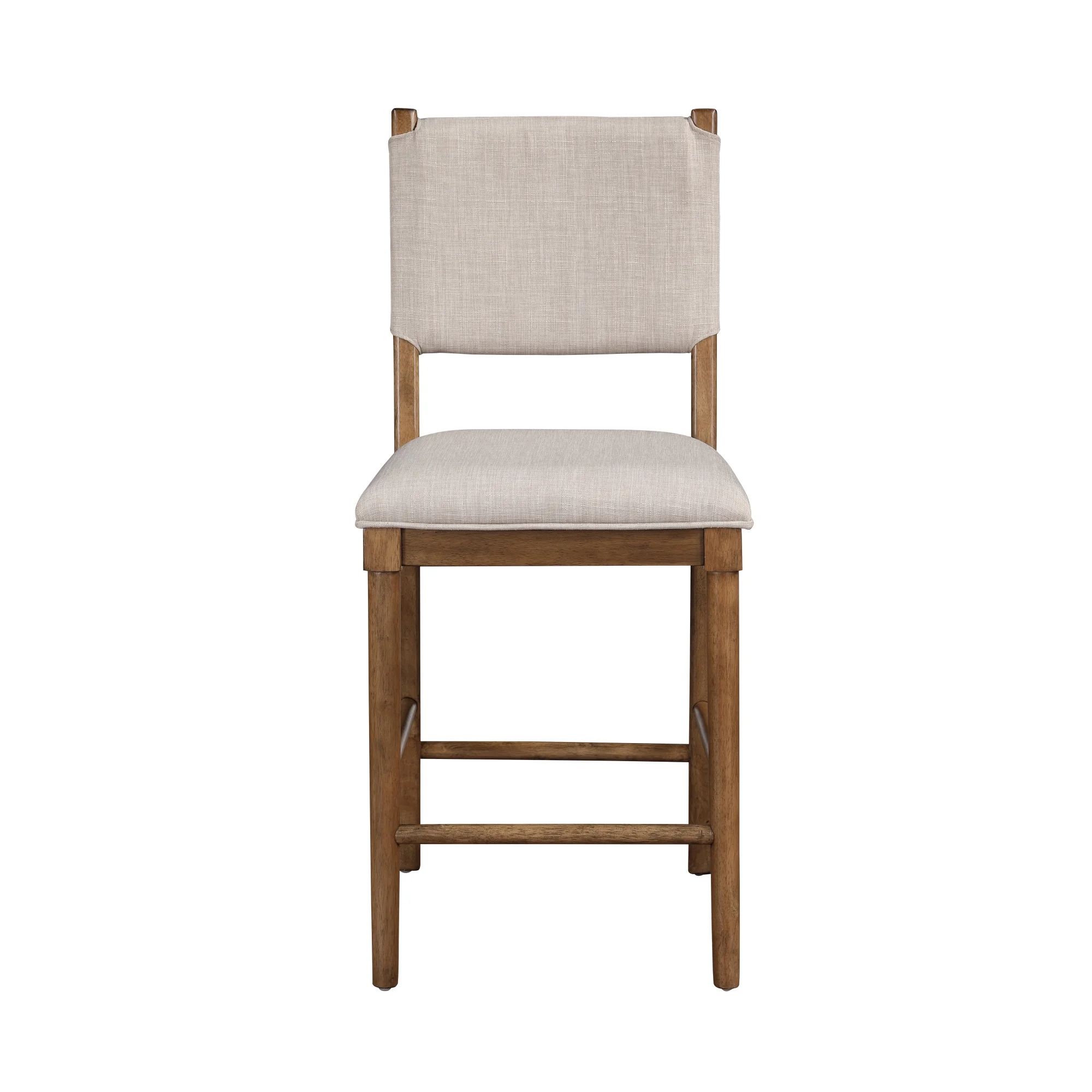 Steve Silver Transitional Fabric Upholstered Oslo 24" Height Counter Chair, Set of 2, Beige | Walmart (US)