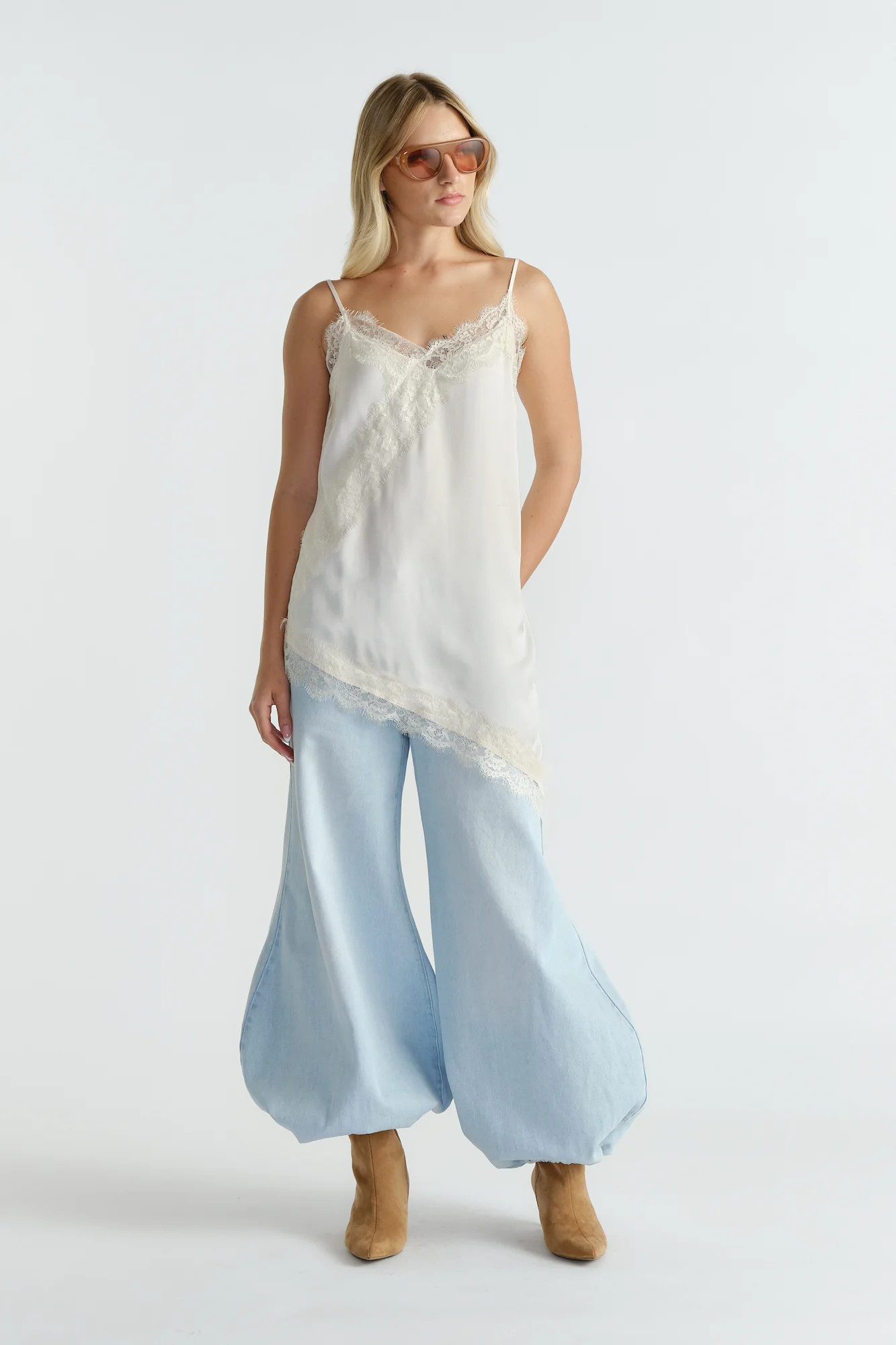 Karla Lace Tunic - White | DECJUBA