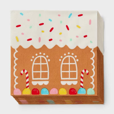 30ct Christmas Gingerbread Lunch Napkins - Spritz™ | Target