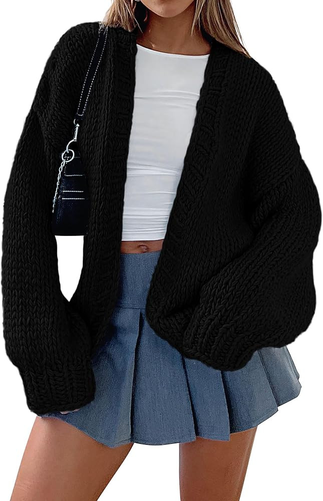 PRETTYGARDEN Womens Cardigan Sweaters 2025 Spring Fall Trendy Chunky Knit Outerwear Outfits Fashi... | Amazon (US)