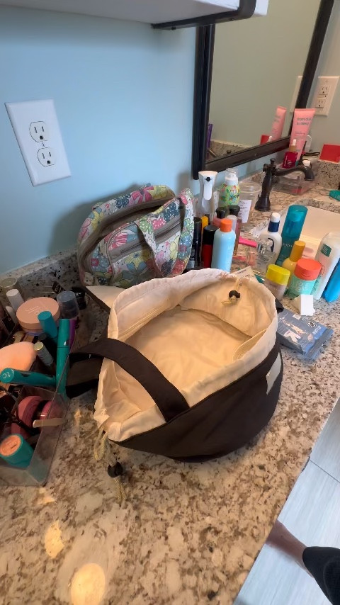 Check out this makeup bag I found on Amazon! It opens wide and flat so there’s no hunting for products or taking them out of the bag when you’re trying to get ready in a hotel bathroom (would also be great for home if you keep your stuff in a bag!)

#LTKTravel #LTKBeauty