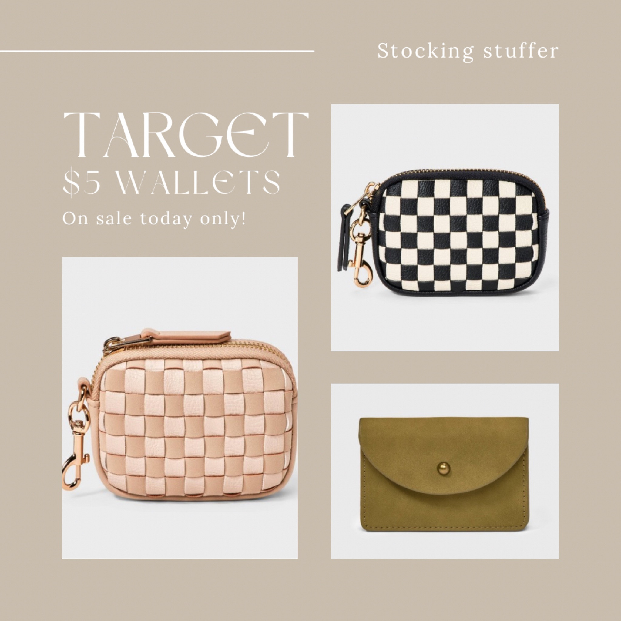 Adorable $5 wallets at Target! Perfect girl teen stocking stuffer 😍