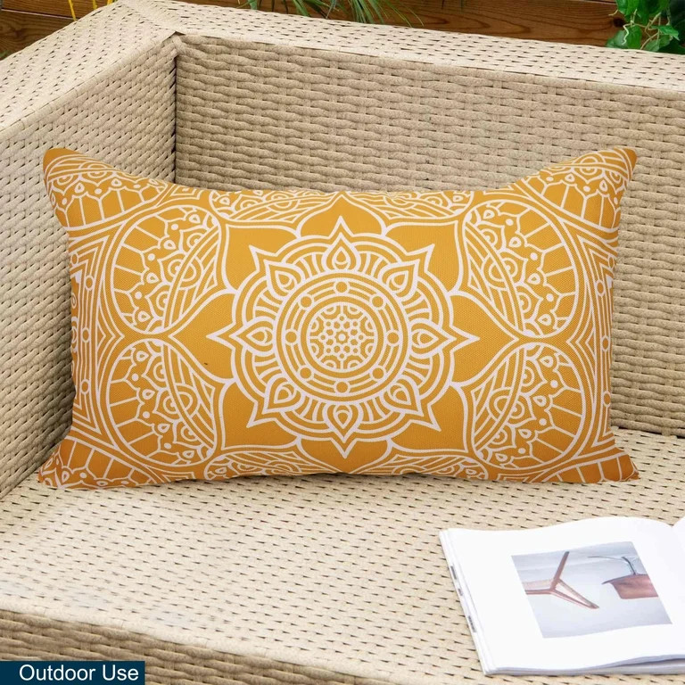Indoor Outdoor Waterproof Throw Pillows - 12''x20'' with Included Inserts - Stylish Comfort for Y... | Walmart (US)