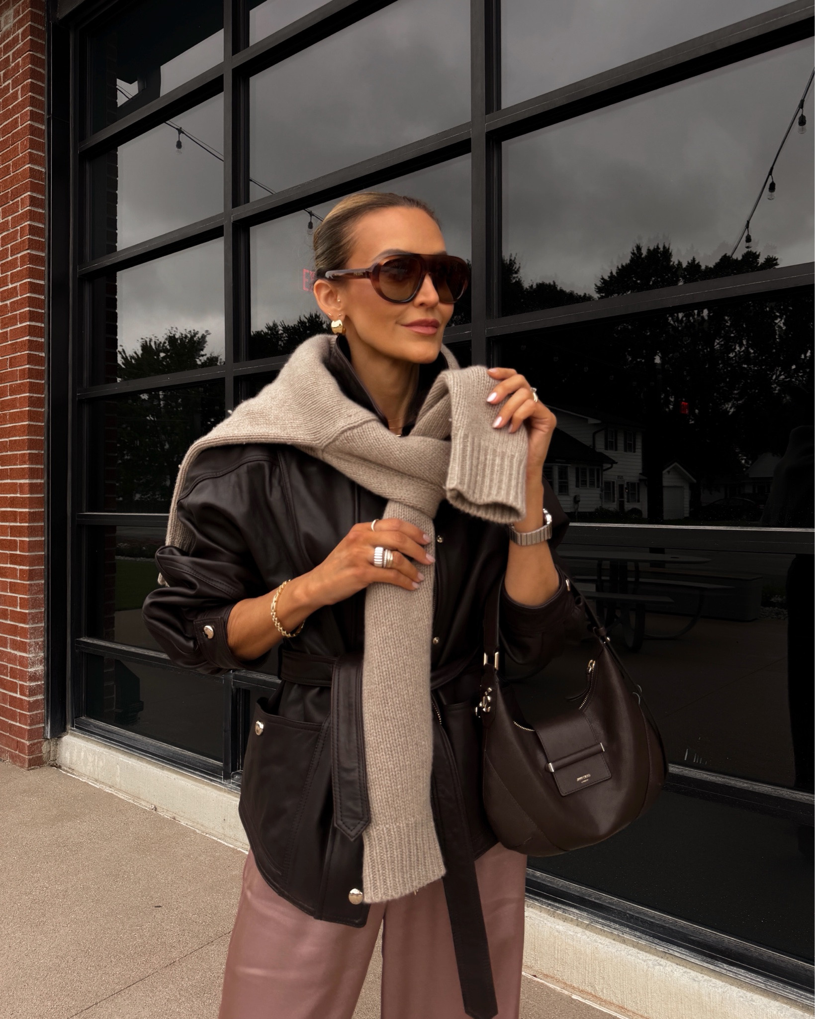 Fall Formula: Silk, Leather, and Cashmere 🤎✨

Silk, leather and a touch of cashmere. I live that you can layer a thick knit underneath the jacket or wear it with a tank. It’s such a great investment this season! 
Jacket size 1, pants small, tank xs sweater xs (fits oversized)

#LTKootd #LTKgrwm #LTKSeasonal