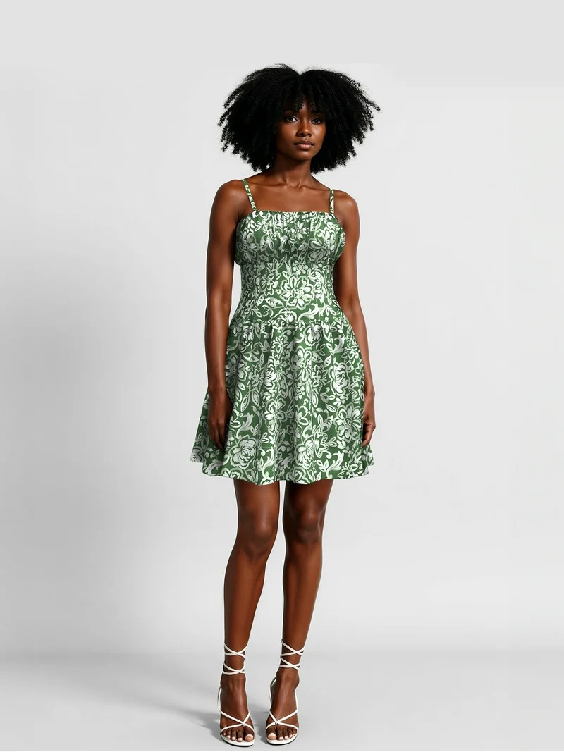 Free Assembly Women's Linen Mini Dress, Sizes XS-XXL | Walmart (US)