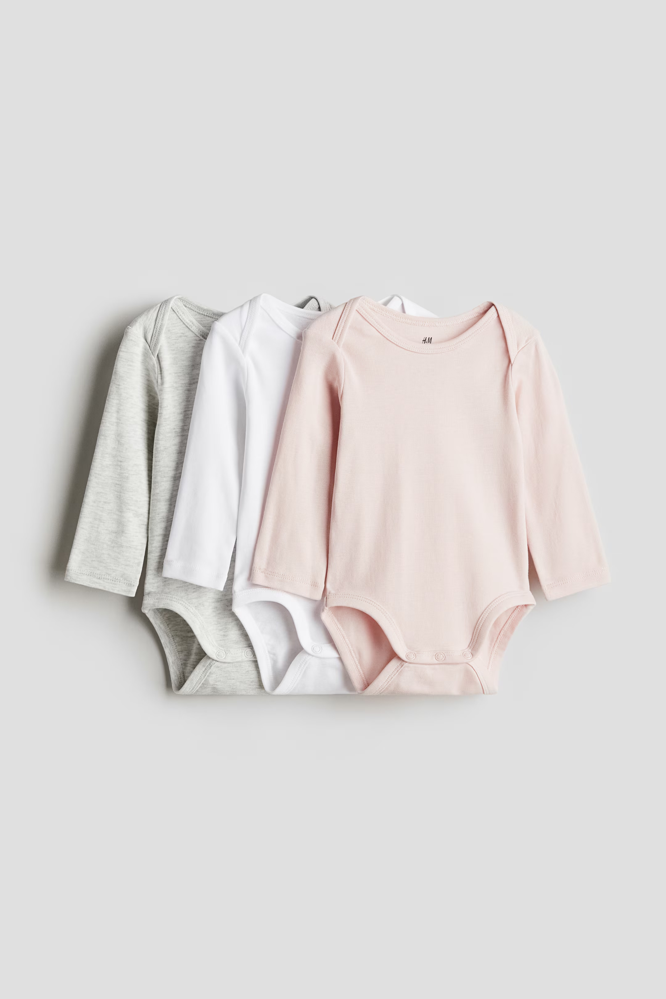 3er-Pack Langarmbodys aus Baumwolle | H&M (DE, AT, CH, NL, FI)