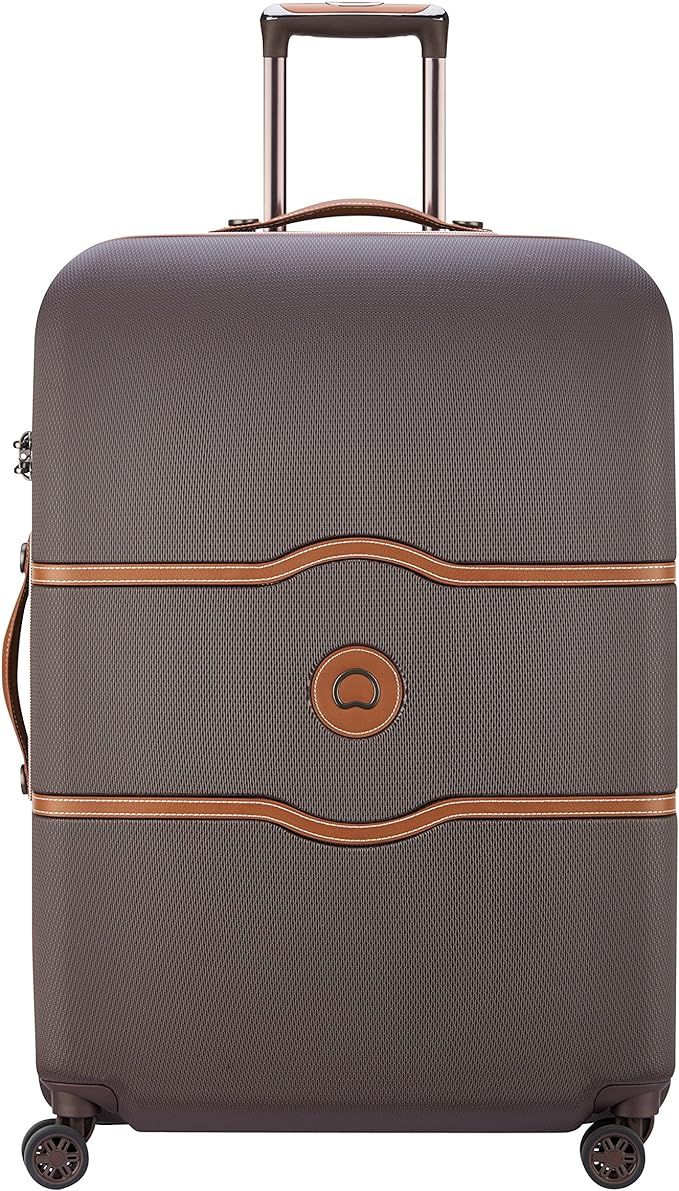 DELSEY Paris Chatelet Hardside Luggage with Spinner Wheels, Chocolate Brown, Checked-Large 28 Inc... | Amazon (US)