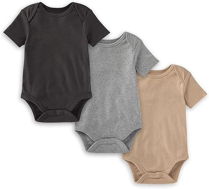 Burt's Bees Baby Bodysuits, 3-Pack Long & Short-Sleeve One-Piece, 100% Organic Cotton | Amazon (US)