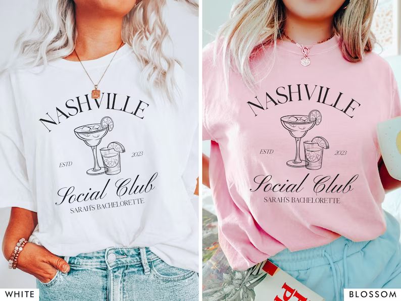 Custom Bachelorette Social Club Shirts Cocktail Bachelorette - Etsy | Etsy (US)