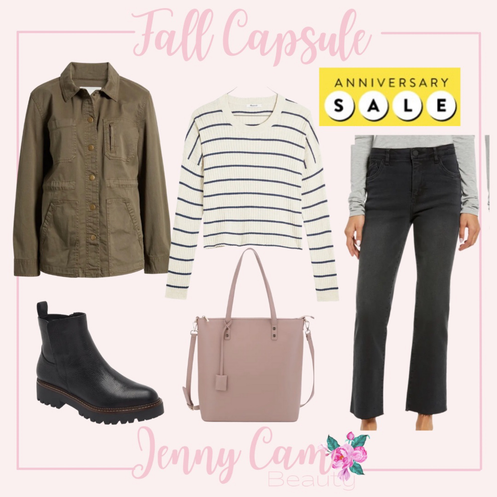 #nsale stripe tee jacket booties fall capsule wardrobe 

#LTKsalealert #LTKstyletip #LTKxNSale