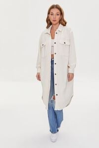 Longline Dolphin-Hem Shacket | Forever 21 | Forever 21 (US)