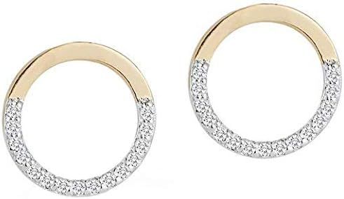 Amazon.com: MATEO New York Womens Small Halfmoon Hoop Earring | Amazon (US)