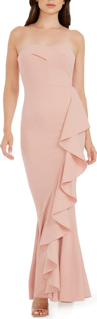 Paris Ruffle Strapless Mermaid Gown | Nordstrom