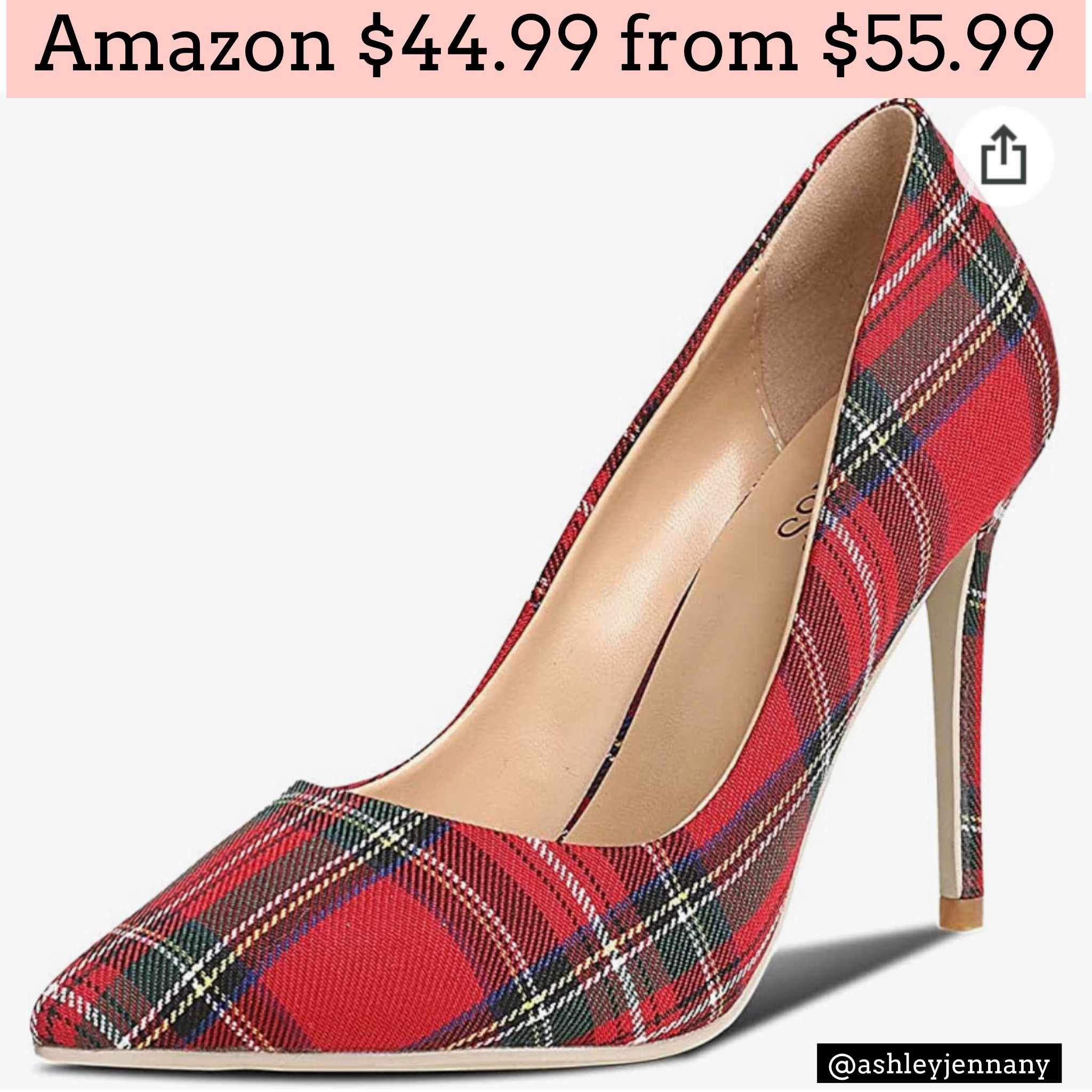 Plaid heels. Holiday outfit 

#LTKunder50 #LTKsalealert #LTKHoliday