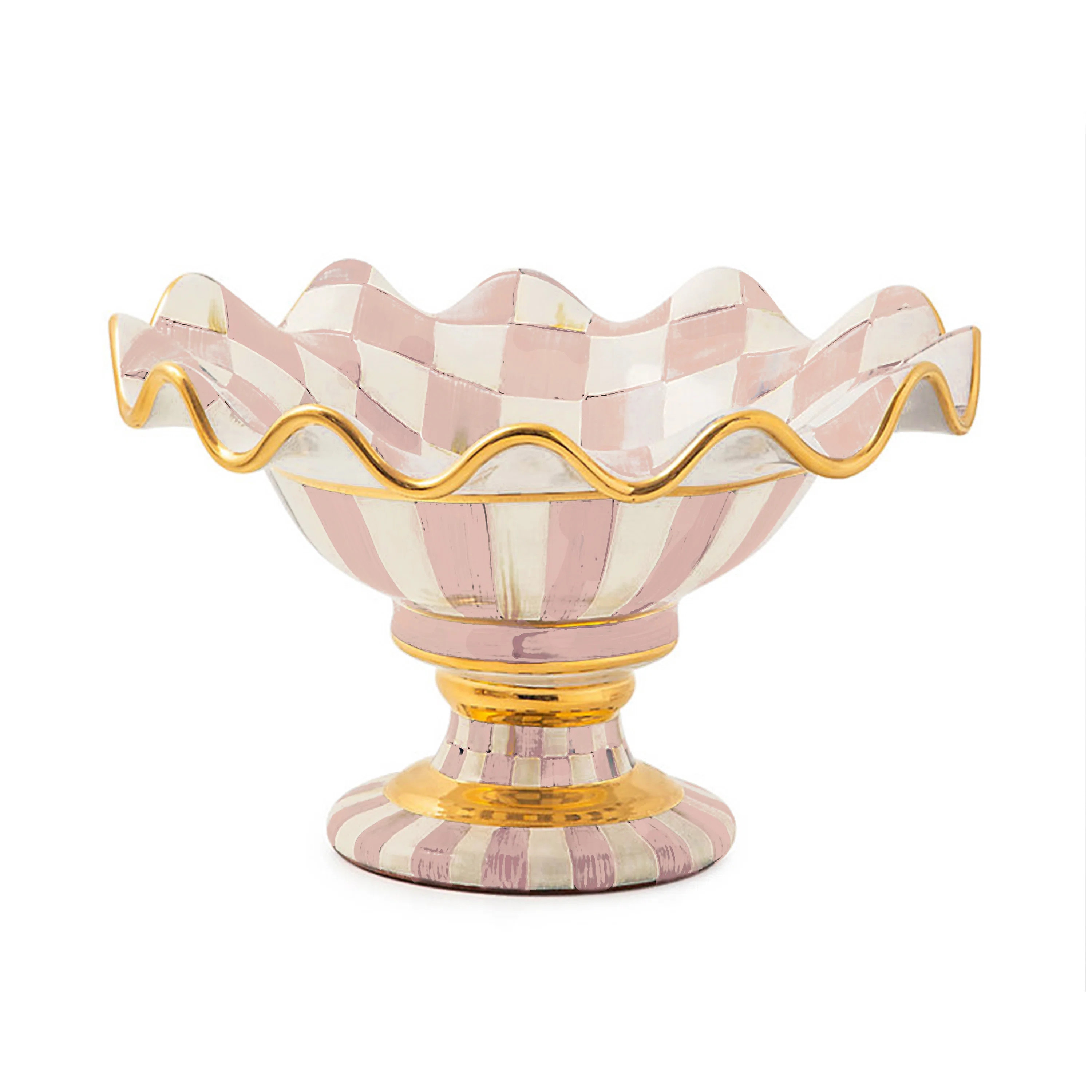 Rosy Check Ceramic Compote | Wayfair North America