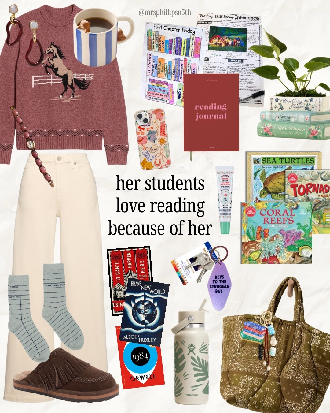 teacher ootd moodboard 📚✨
-reading journal is the Joy collection at Papier.com
-phone case is Seashell Retro Rodeo at PelaCase.com

#LTKootd #LTKWorkwear #LTKdayinmylife