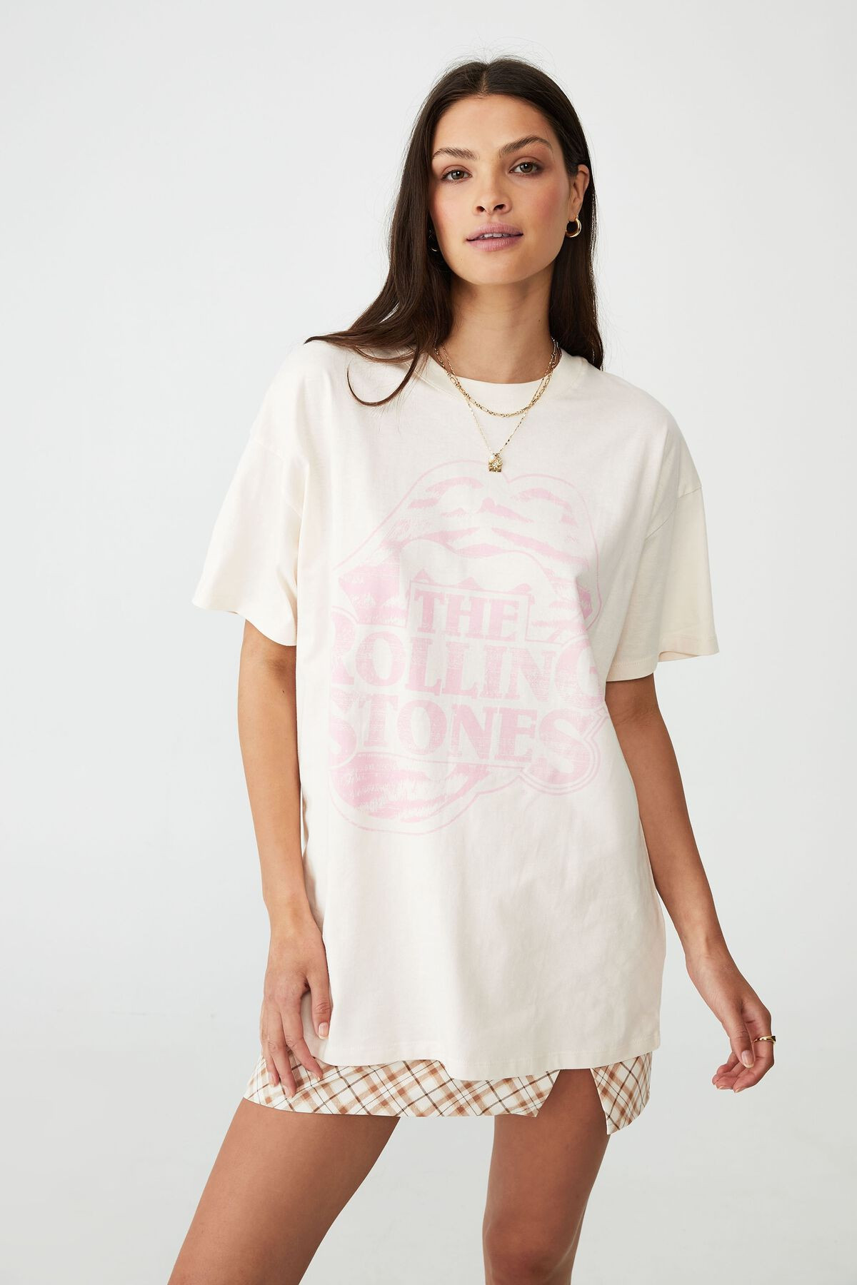 Boyfriend Fit Rolling Stones Tee | Cotton On (ANZ)