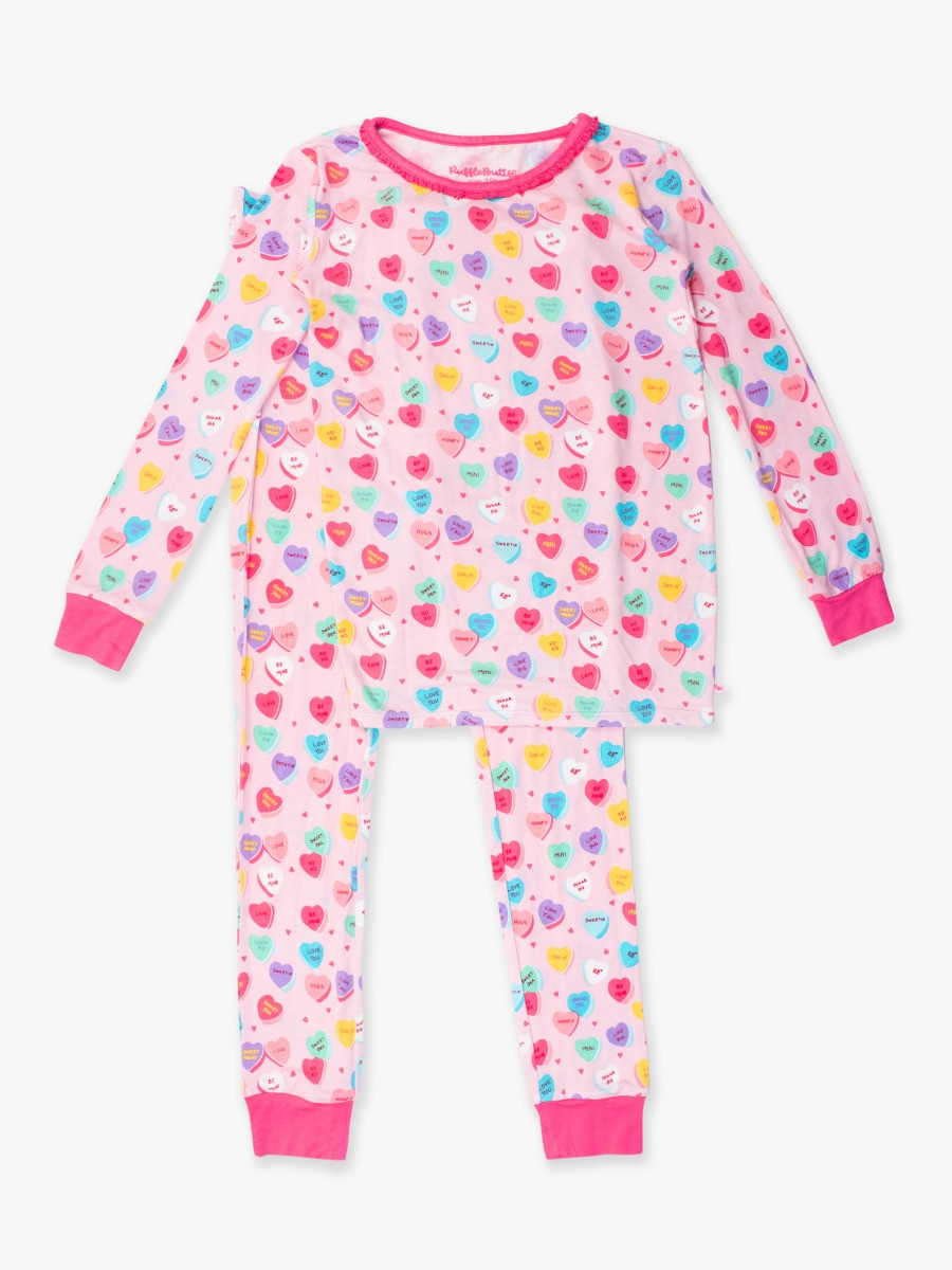 Ruffle Long Sleeve Pajama Set | RuffleButts / RuggedButts