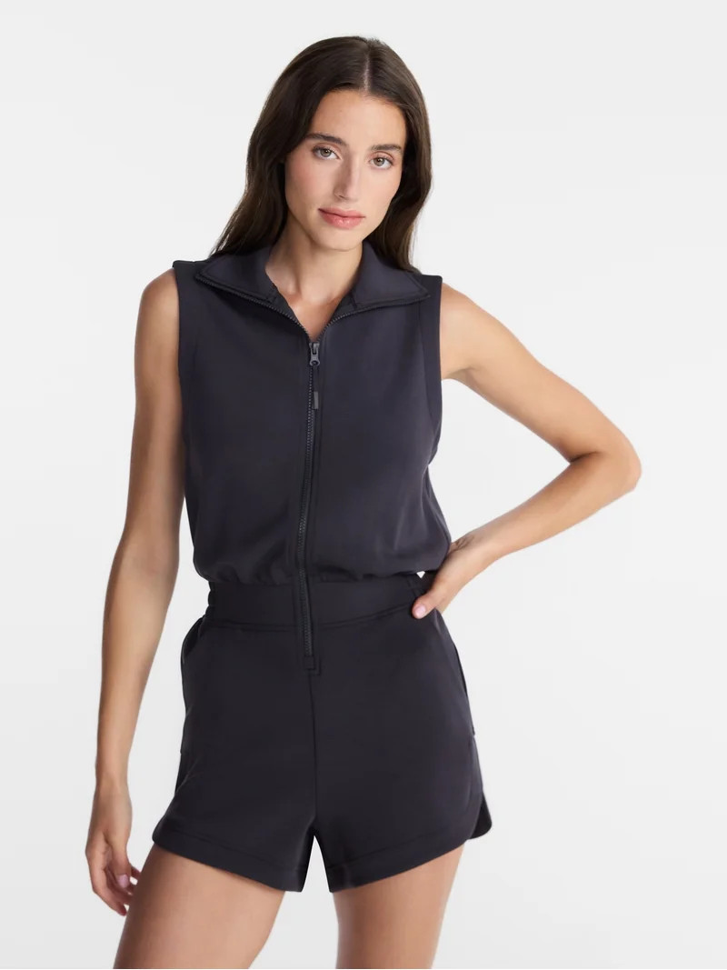 Avia Women's Scubaknit Romper, Sizes XS-4X | Walmart (US)